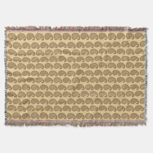 Paisley pattern, tan, cream and chocolate throw blanket