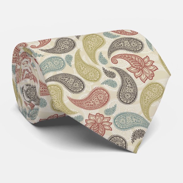 Paisley Pattern  Tie (Rolled)