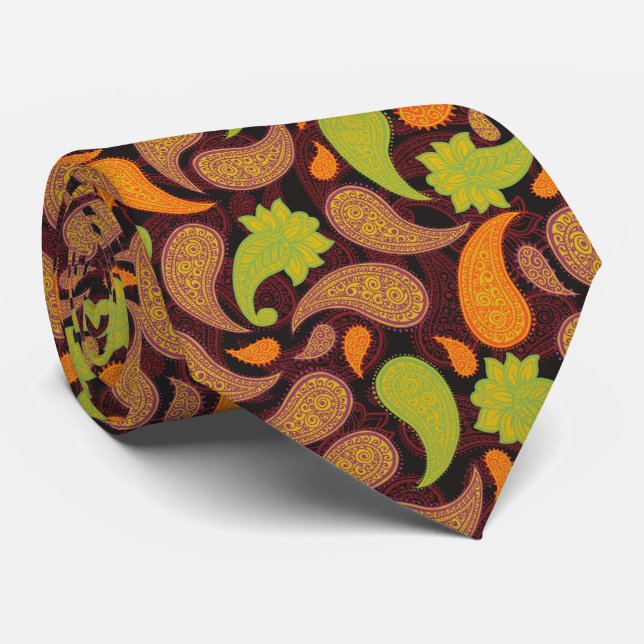 Paisley Pattern  Tie (Rolled)