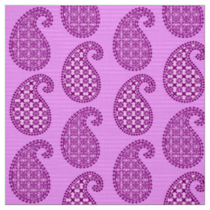 Paisley pattern, violet and orchid fabric