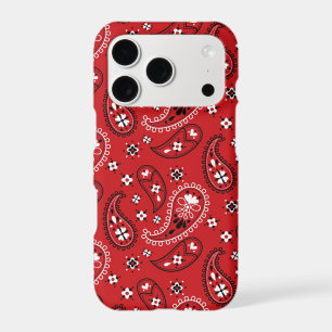 Paisley Pattern with Red Background-23214