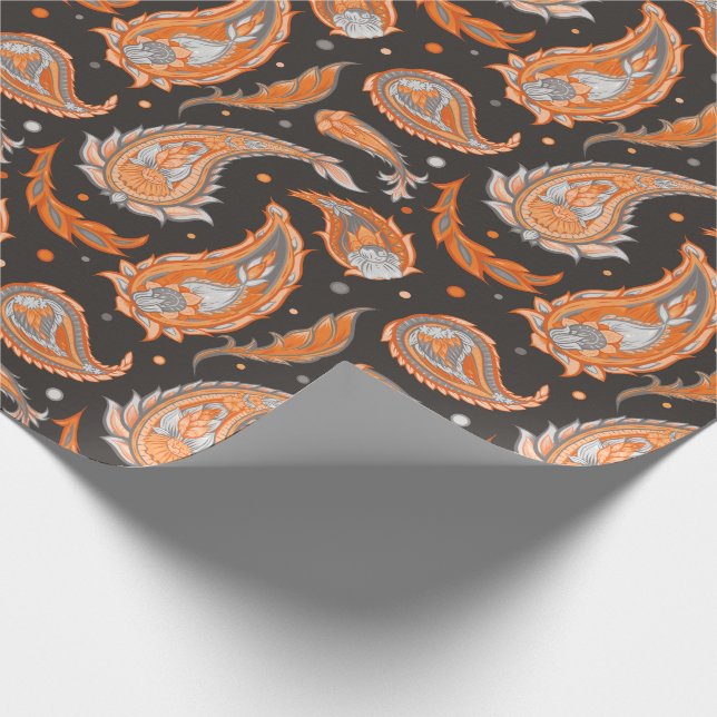 Paisley pattern  wrapping paper (Corner)