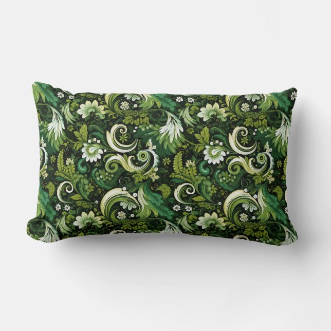 Paisley Print Lumbar Cushion (Front)