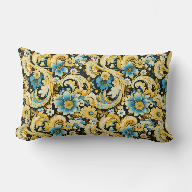 Paisley Print Lumbar Cushion (Front)