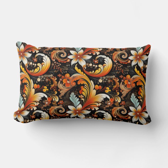 Paisley Print Lumbar Cushion (Front)