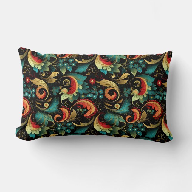 Paisley Print Lumbar Cushion (Front)