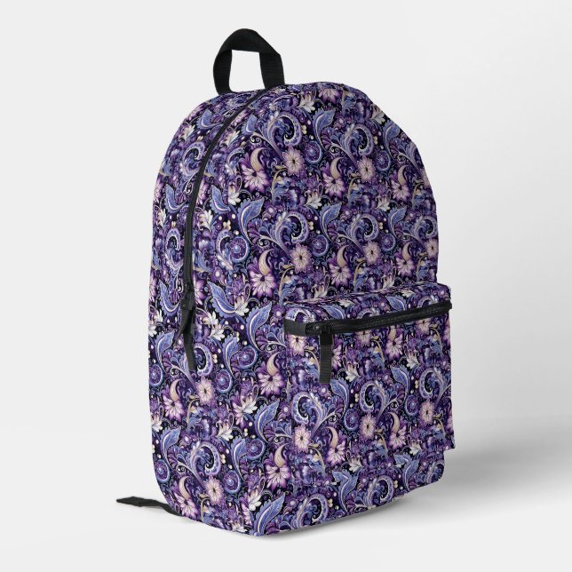 Paisley  printed backpack (Back Corner Left)
