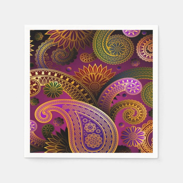 Paisley Purple Napkin (Front)