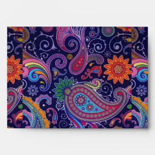 Paisley Purple pink Envelope