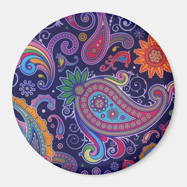 Paisley Purple pink Magnet (Front)