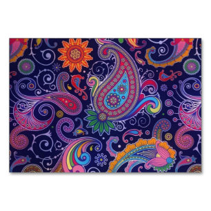 Paisley Purple pink Table Number