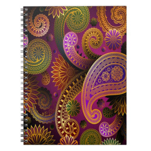 Paisley Purple Spiral Notebook
