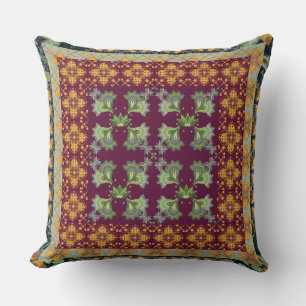 Paisley Quilt Patterned Faux Quilt Style Cushion