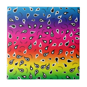 Paisley Rainbow Tile