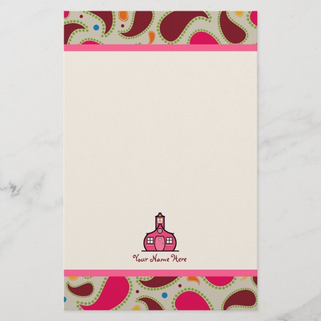 Paisley & Schoolhouse Personalised Teacher Stationery (Front)