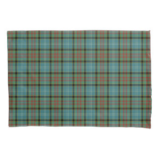 Paisley Scotland District Tartan Teal and Black Pl Pillowcase