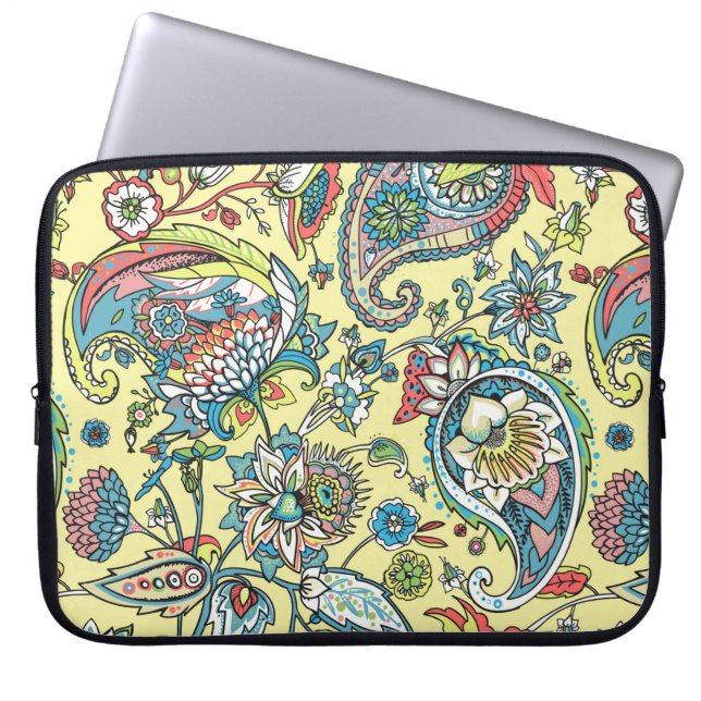 Paisley seamless pattern based on the traditional  laptop sleeve (Front)