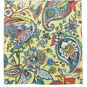 Paisley seamless pattern based on the traditional  shower curtain