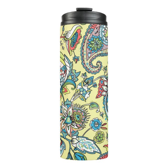 Paisley seamless pattern based on the traditional  thermal tumbler (Front)