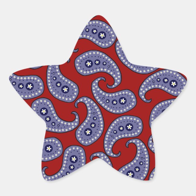 Paisley Star Sticker (Front)