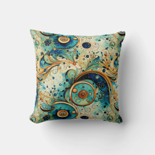 Paisley Steampunk Throw Pillow