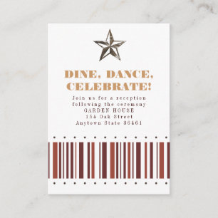 Paisley Stripes Reception or Information Card