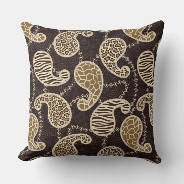 Paisley style background cushion (Front)