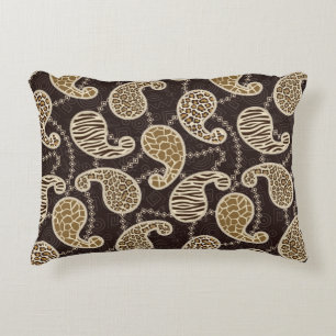 Paisley style background decorative cushion