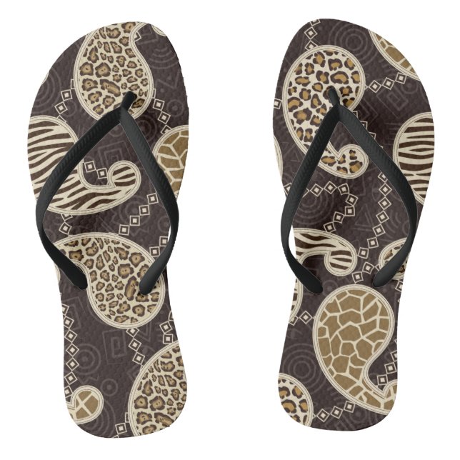 Paisley style background jandals (Footbed)