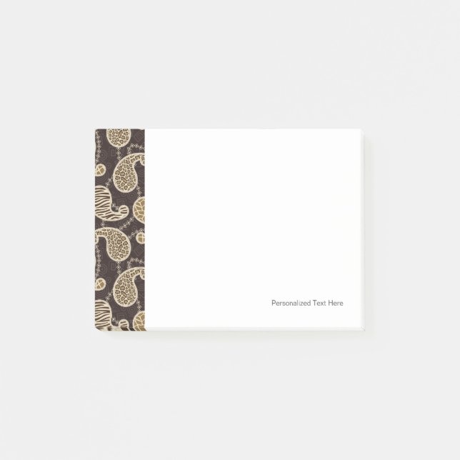 Paisley style background post-it notes (Front)