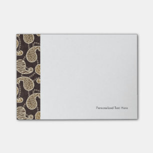 Paisley style background post-it notes