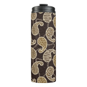 Paisley style background thermal tumbler