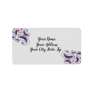 Paisley Tye dye Design Label