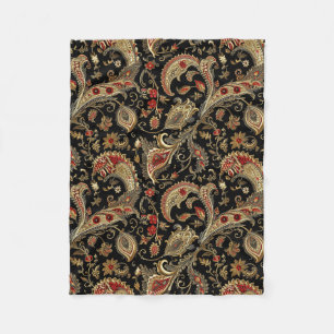 Paisley, Victorian, Gothic, Fleece Blanket