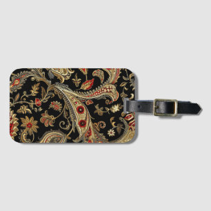 Paisley, Victorian, Gothic Luggage Tag