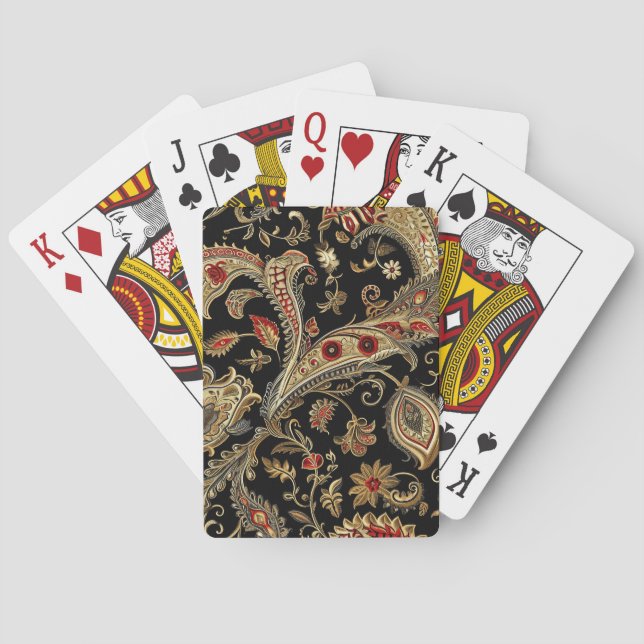 Paisley, Victorian, Gothic Playing Cards (Back)