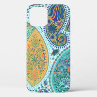 Paisley vintage floral motif ethnic seamless backg