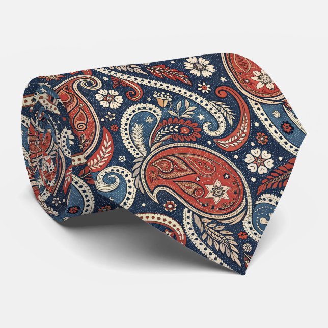 Paisley Western Bandanna  Tie (Rolled)
