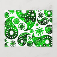 Paisley with Green Swirl Pattern.