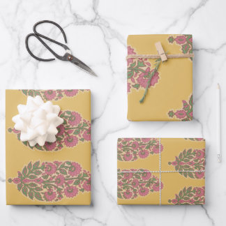 paisley Wrapping Paper Flat Sheet Set of 3