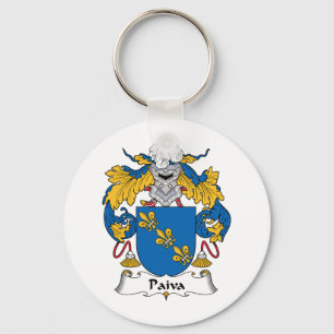 Paiva Family Crest Key Ring