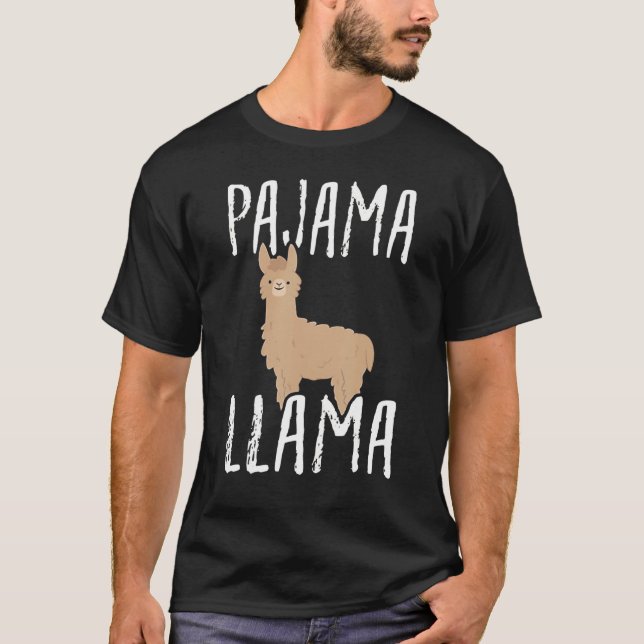 Pajama LLama Immature College Pun 1 T-Shirt (Front)