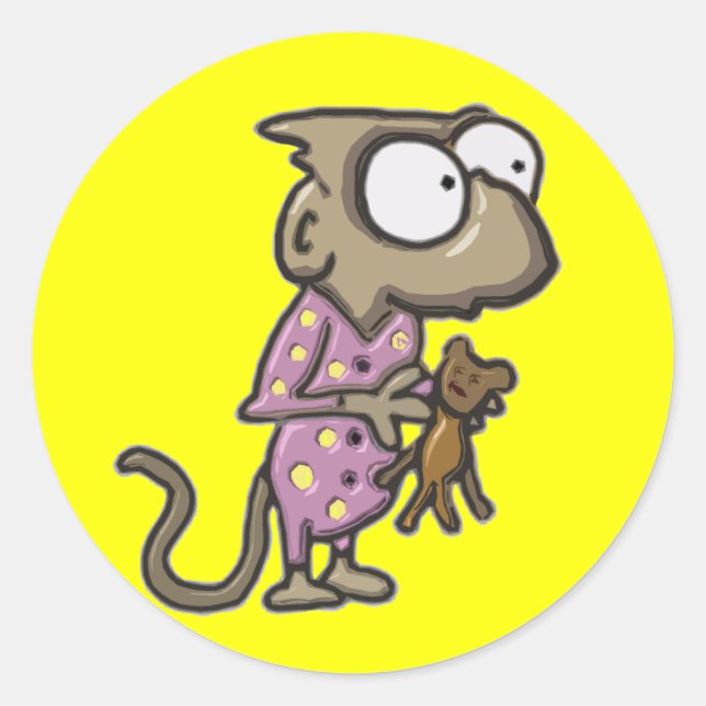Pajama Monkey Stickers (Front)