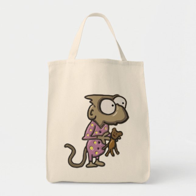 Pajama Monkey Tote Bag (Front)