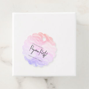 Pajama Party Colourful Pastel Elegant  Favour Tags