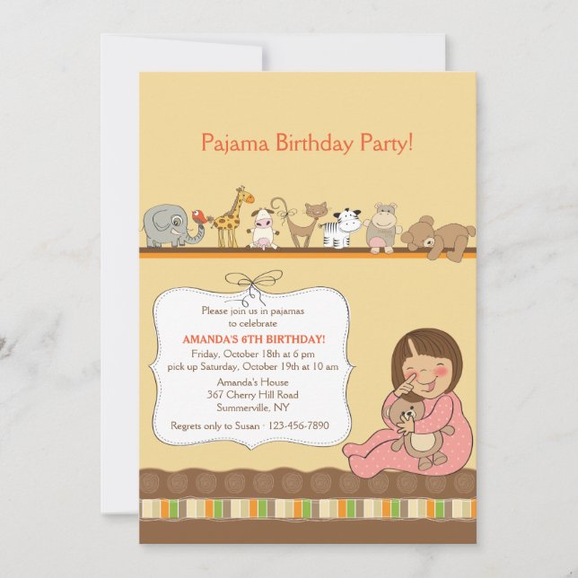 Pajama Party Invitation (Front)