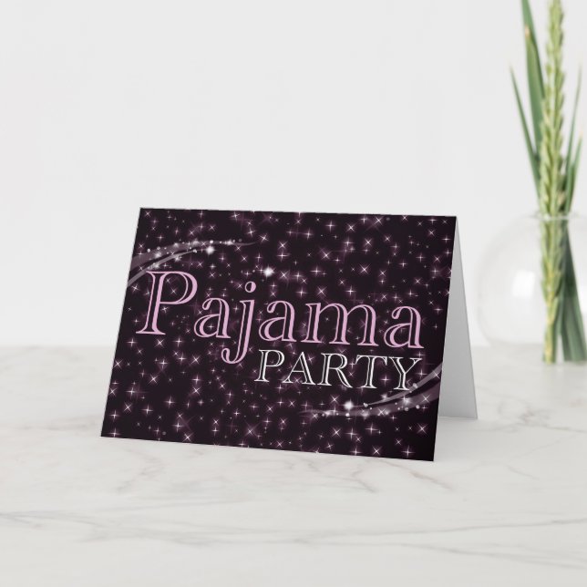 pajama party invitation : starshine (Front)