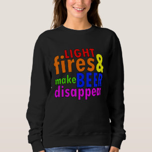 Pajama Party Lgbt Flag Lesbian Camping - Happy Cam Sweatshirt