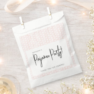 Pajama Party Polka Dots Soft Pink Favour Bags