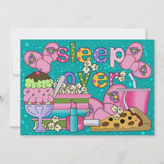 Pajama Party / Sleep Over - SRF Invitation (Front)